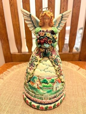 Jim Shore Heartwood Creek New Beginnings Spring Angel Figurine 2004 #117674